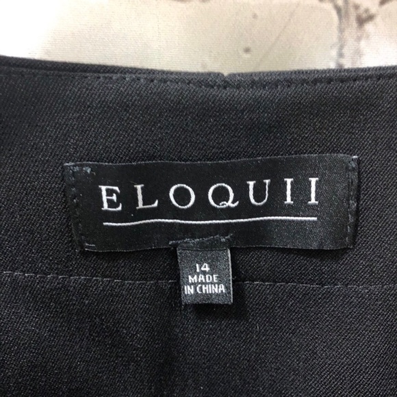 Eloquii Blazer Gold Buttons Pleated Cuff Black Size 14 Style 5070 Coat Jacket - Picture 8 of 9